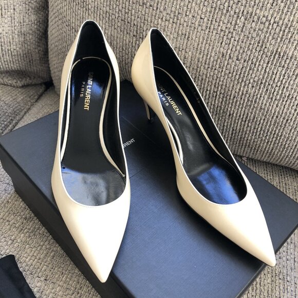 Saint Laurent Charlotte Size 39 Coquille 55mm YSL Pumps - Picture 3 of 13